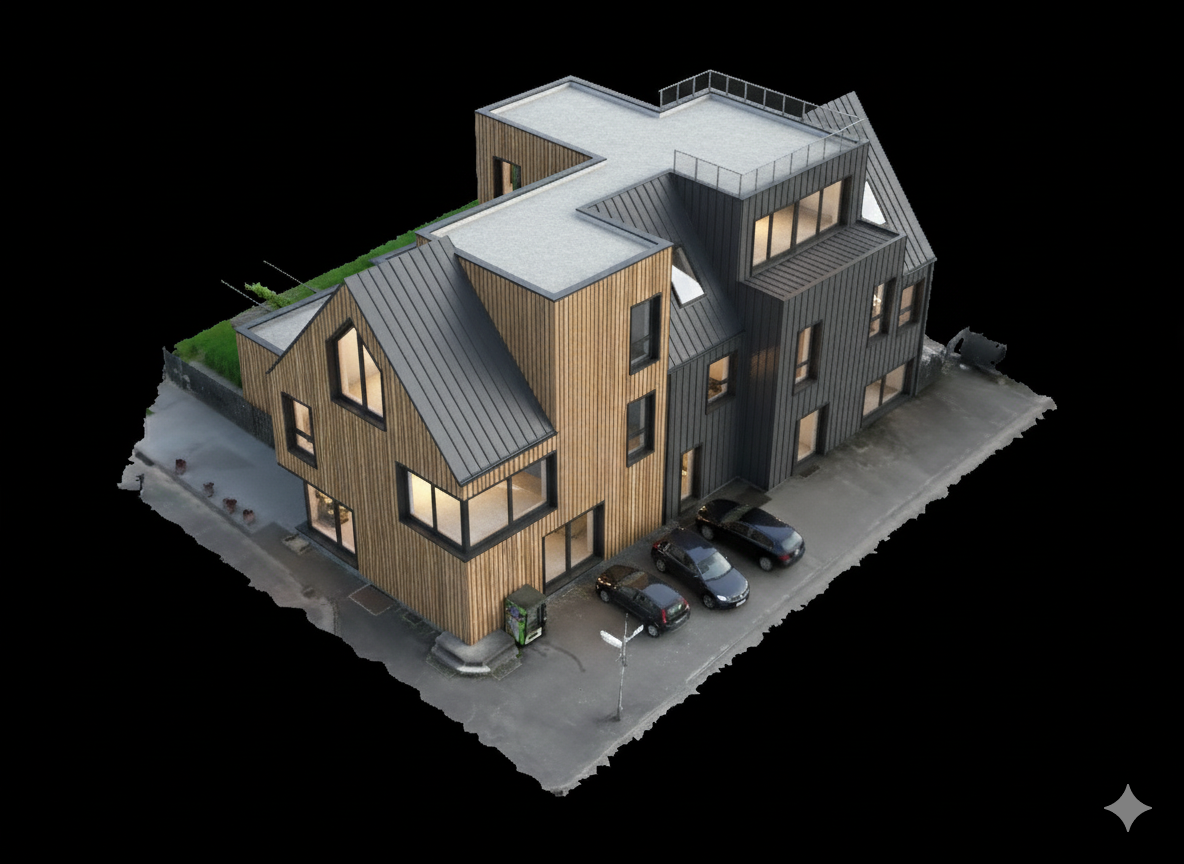 Drohne erstellt ein 3D-Modell